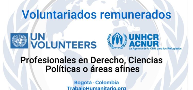 Voluntariados remunerados con ACNUR en Bogotá