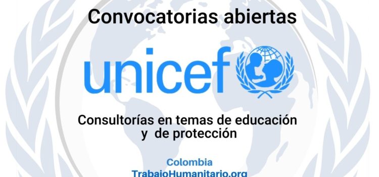 UNICEF abre convocatoria para consultorías en temas de educación y protección