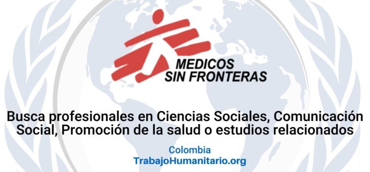 Médicos Sin Fronteras busca Supervisor/a de Promotores de Salud