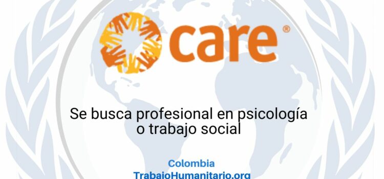 CARE busca oficial de apoyo psicosocial para Bogotá