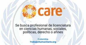 CARE busca gestoría comunitaria en Colombia CARE busca gestoría comunitaria en Colombia