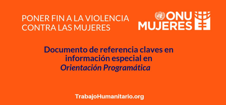 ONU Mujeres, Documentos de Referencia: Poner fin a la violencia contra las mujeres, Orientación Pragmática