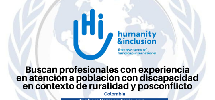 Humanity and inclusión busca profesionales en temas de enfoque de derechos