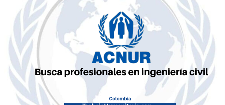 ACNUR busca profesionales con experiencia en supervisión, monitoreo y control de calidad