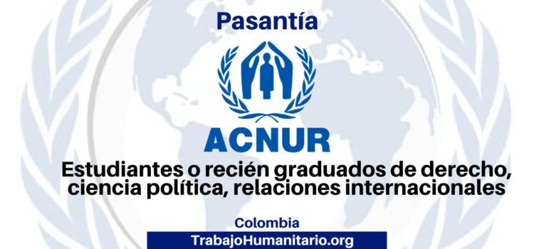 ACNUR busca pasantes en Derecho, Ciencias Sociales, Ciencia Política o Relaciones Internacionales