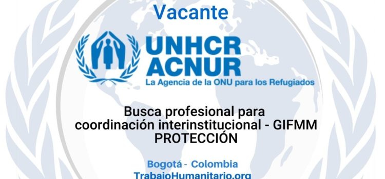 Naciones Unidas – ACNUR busca profesional para coordinación interinstitucional – GIFMM – PROTECCIÓN