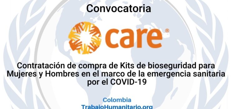 CARE busca proveedor para kits de bioseguridad en el marco de la emergencia por COVID-19