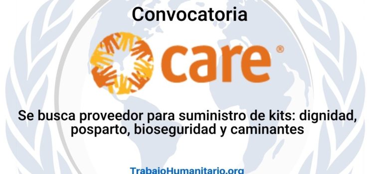 Convocatoria de CARE: proveedor de kits