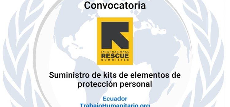 IRC abre licitación para suministro de kits de elementos de protección personal