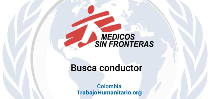 Médicos Sin Fronteras busca conductor