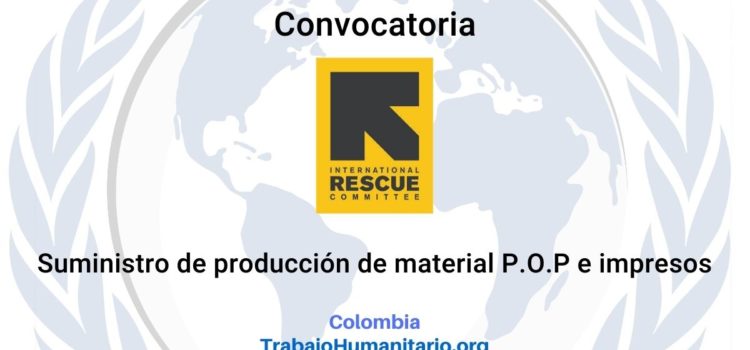 IRC busca proveedor para suministro de producción de material P.O.P e impresos