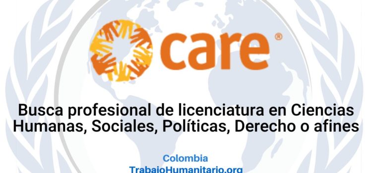 CARE busca gestor/a comunitario para Arauca, Colombia