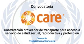 CARE busca proveedor de transporte para el acceso a servicios de salud sexual, reproductiva y de protección