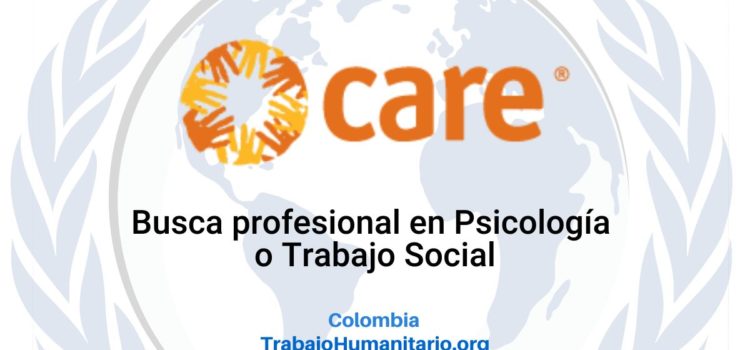CARE busca oficial de apoyo psicosocial y psicología para Necoclí, Colombia