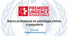 Premiere Urgence International – PUI busca coordinador/a de salud mental y protección