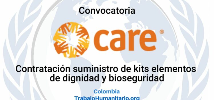 CARE busca contratación para kits de elementos de dignidad y bioseguridad