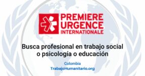 Premiere Urgence Internationale busca trabajador/a social de salud para Santander