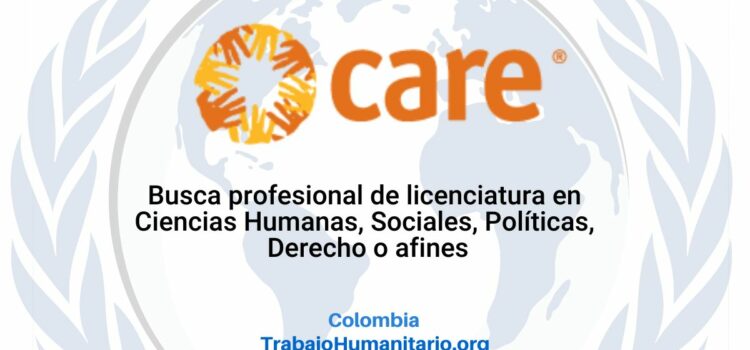 CARE busca gestor/a comunitario/a para Cundinamarca