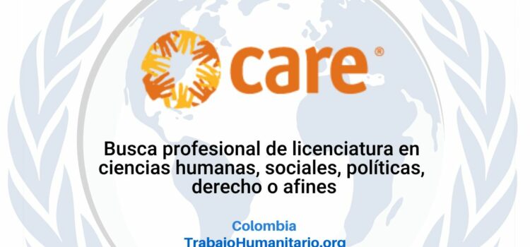 CARE busca en Colombia gestor/a comunitario/a para Cartagena