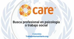 CARE busca oficial de apoyo psicosocial y psicología para Cartagena