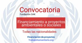 Convocatoria para financiar proyectos ambientales o sociales & género