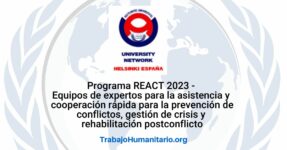 Curso REACT 2023 – Equipos de expertos para la asistencia y cooperación rápida para la prevención de conflictos, gestión de crisis y rehabilitación postconflicto
