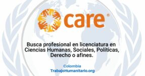 CARE busca responsable nacional de Programa para Bogotá