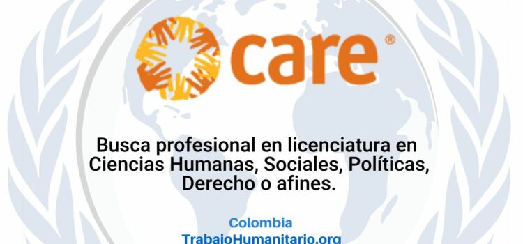 CARE busca responsable nacional de Programa para Bogotá