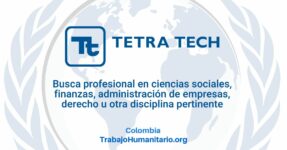 Tetra Tech Intdev busca Gerente de Contratos y Subvenciones para Colombia Invertir para el Clima (I4C)