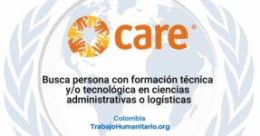 CARE busca auxiliar logístico para Cauca