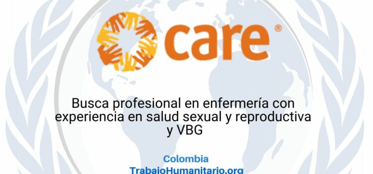 CARE busca enfermera/o en salud sexual y reproductiva para Cauca