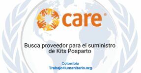 CARE busca proveedor para suministro de kits posparto para Nte de Santander, Nariño y Cauca