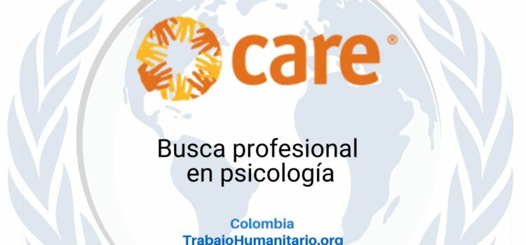CARE busca oficial de apoyo psicosocial para Morales, Cauca