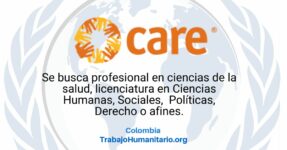 CARE busca gestor comunitario/a para Bogotá