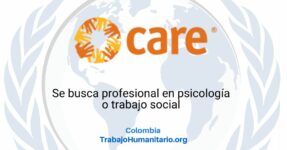CARE busca oficial de apoyo psicosocial para Bogotá