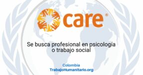 CARE busca oficial de apoyo psicosocial para Morales – Cauca