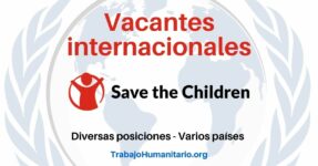 Trabajo Humanitario con Save The Chlidren en América Latina y otros países