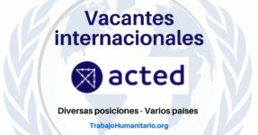 Trabajo Humanitario con ACTED en América Latina y otros países