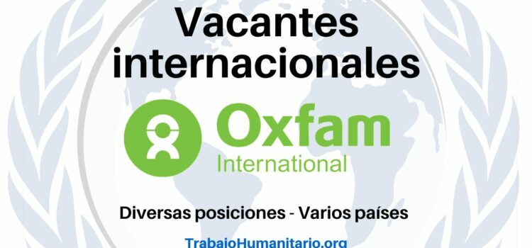Trabajo Humanitario con OXFAM en América Latina y otros países