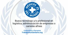 Médicos del Mundo busca oficial logístico y técnico para Bogotá