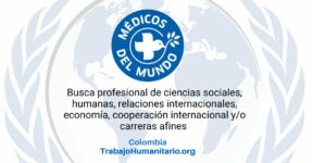 Médicos del Mundo busca coordinador/a general adjunto para Bogotá