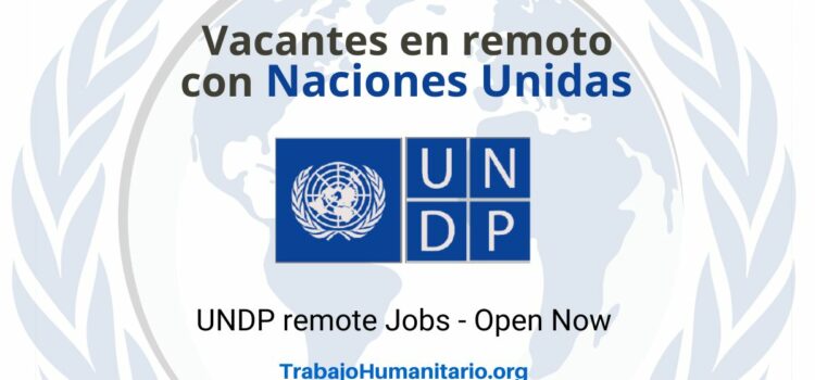 Vacantes exclusivamente en Remoto con Naciones Unidas. UNDP