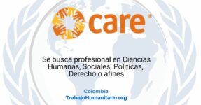 CARE busca gestor/a comunitario/a en Colombia