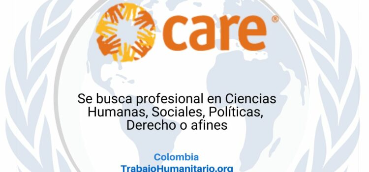CARE busca gestor/a comunitario/a en Colombia
