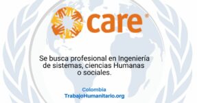 CARE busca oficial MEAL en Colombia