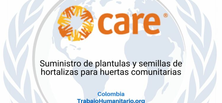 CARE abre convocatoria para suministro de plántulas y semillas de hortalizas para huertas comunitarias en Colombia